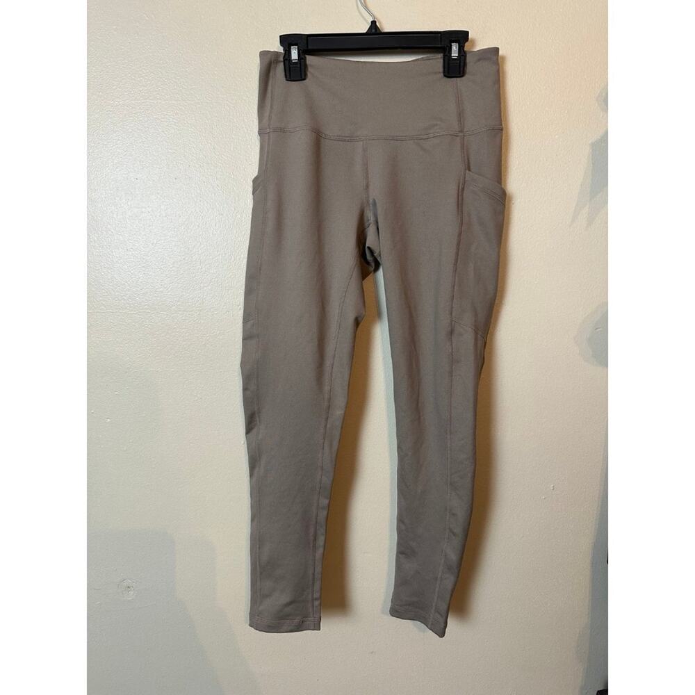 z by zella high waisted leggings brown tan small workout pants
